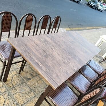 Yeni, Açılmayan, Dördbucaq masa, 6 stul