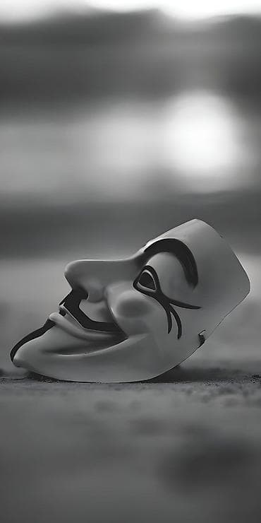 Bayram geyimləri: Qara-ağ dizaynlı tematik üz maskası - Material: yüngül və davamlı — 1