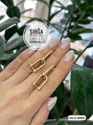 qol saatları kişi ucun: Sırğa, Sarı qızıl — 8