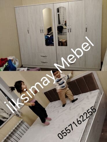 açılıb bağlanan yataq: İkinəfərlik çarpayı, Bazalı, Matras ilə — 8