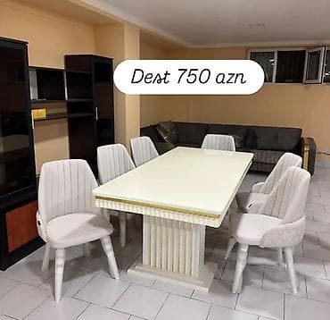 direli: Qonaq otağı üçün, Yeni, Açılmayan, 6 stul — 1