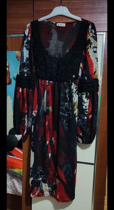 детские платья с длинным рукавом: Platyalar herbiri 5 manata satllr 38 razmerdi — 1