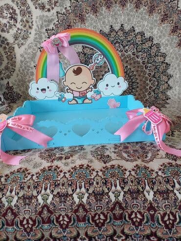 goy qurşağı: Körpə üçün nəzərdə tutulmuş, rəngli və şirin bəzəklərlə işlənmiş — 1