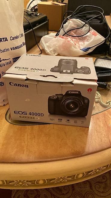 📸 Canon EOS 4000D 🆘9K PROBEG🆘 – Tam Komplekt (Qutusu + Çanta + Tripod — 2