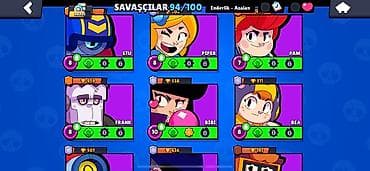 x96 max: Brawl Stars oyun hesabı - Kupa: 30,735 - Dəyərlilər: 94/100 döyüşçü — 10