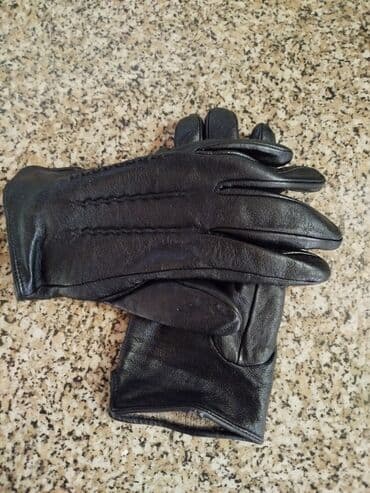 Маски, очки: Qara dəridən klassik əlcəklər - Material: yumşaq təbii dəri (xaric) — 3