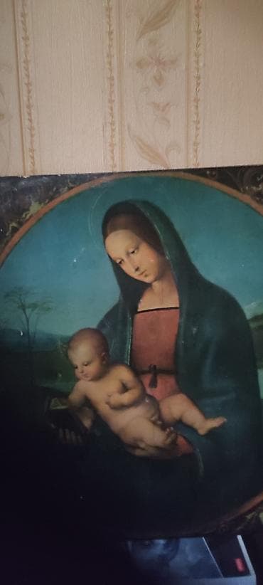 sine sekilleri: Təcili qədimi sovetin 50 illik Mono liza şəkli 80 man vaz - təmiz — 2