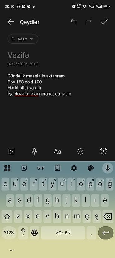 Kənd təsərrüfatı: Fəhlə, 1-2 illik təcrübə, Gündəlik ödəniş — 1