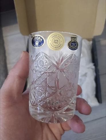 Stəkanlar, Xrustal, 6 ədədli dəst, Çexiya