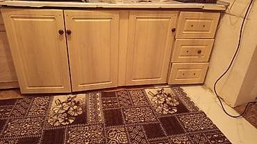 stolu: Mətbəx üçün asma və alt dolab dəsti - Material: ağac teksturasına — 5