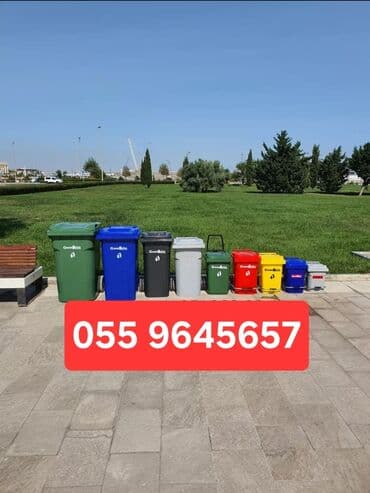 Biznes üçün program təminatı: Məişət Tullantı qutuları. 20 lt den 1100 lt qeder movcuddur. Plastik — 1