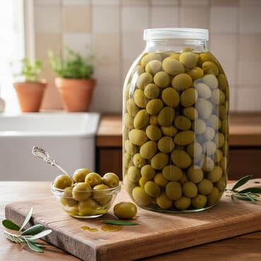 qapi pencere plastik: Məhsul: Şüşə bankalarda yaşıl zeytun (suyu ilə) Təsvir: - Təbii duzlu — 1