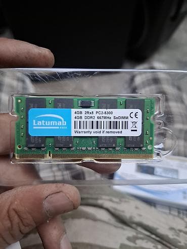 Latumab və digər markalı noutbuk operativ yaddaş modulları Ddr 2 4gb