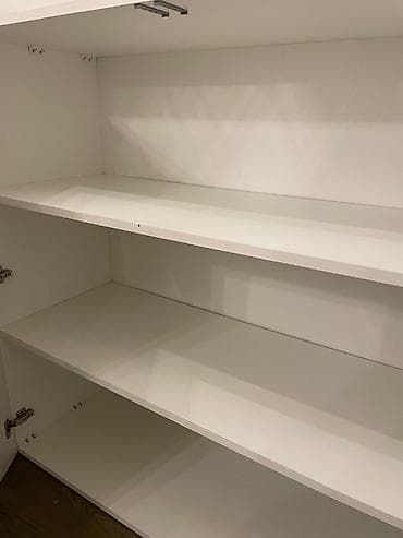 ucuz skaflar: Ağ rəngli, iki qapılı saxlama dolabı - Minimalist dizayn, mat-ağ səth — 4