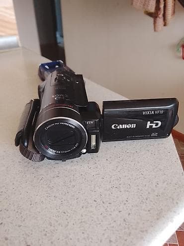 mikrofon mini: Canon Vixia HF10 Full HD videokamera - 1920x1080 Full HD çəkiliş - — 1