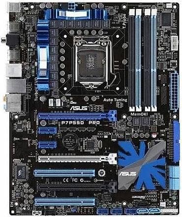 Asus P7P55D PRO 1156 soket ana plata arxa demiri var .4 slot yalniz 2
