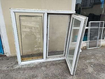 İşlənmiş İkiqat şüşə paketi Plastik pəncərə, Еni: 144 sm, Uzunluğu: 142 sm — 4