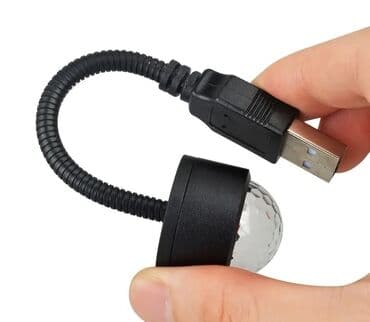 Projektorlar: USB mini diskoteka işığı – avtomobil və otaq üçün portativ LED — 4