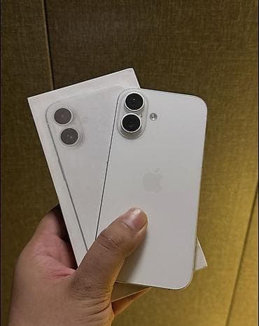 IPhone 16, 128 GB, Ağ, Zəmanət, Simsiz şarj, Face ID