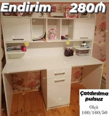 usaqlar ucun yazi masalari: Oğlan və qız üçün, Yeni, Siyirməli, Yazı masası, Stulsuz — 3