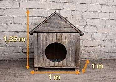 ucuz itlər: Taxta it evi - Material: təbii taxta lövhələr, klassik ikitərəfli — 1