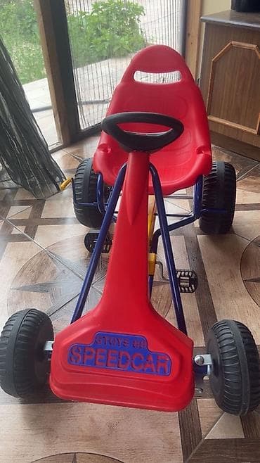 deri plas: Uşaq pedallı velomobil – GTOYS Speedcar - Rənglər: qırmızı korpus və — 1