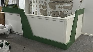 ag qorka: Resepsiyon/banket masası – L şəkilli, müasir dizayn - Rəng: ağ — 1