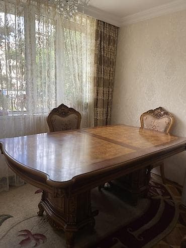 Qonaq otağı üçün, Açılmayan, Dördbucaq masa, 6 stul — 2