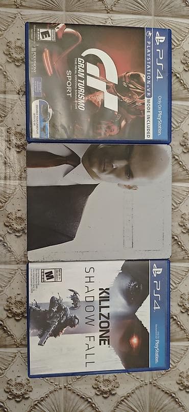 ps diskleri: Hitman Steelbook edition: 25 AZN Killzone: 5 AZN Gran Turismo sport — 1