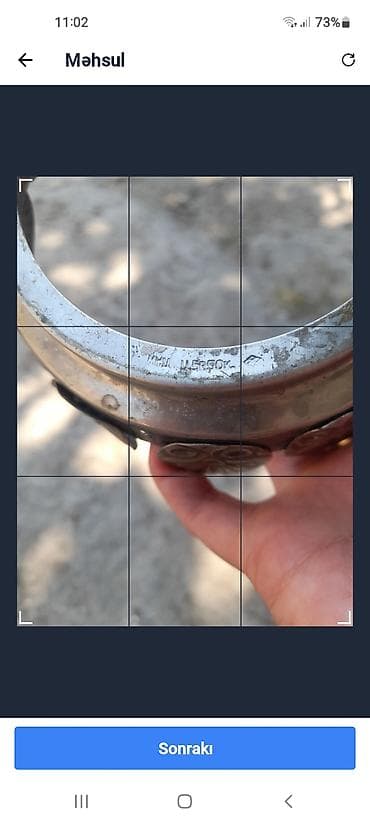 Metaldan hazırlanmış dekorativ qab - Material: parlaq metal ərinti - — 2