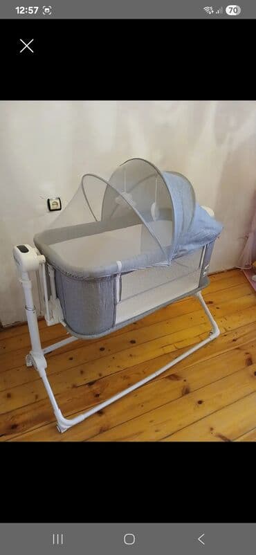 iki mərtəbəli çarpayı: Oğlan və qız üçün, İşlənmiş, Yumru, Beşik, Dəst ilə, Matras ilə, Yellənmə mexanizm ilə — 1