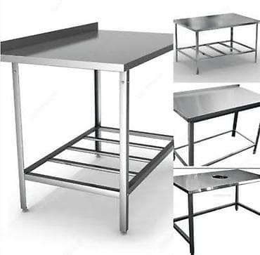 bağ stol: Paslanmayan poladdan hazırlanan peşəkar iş masası - Material: AISI — 3