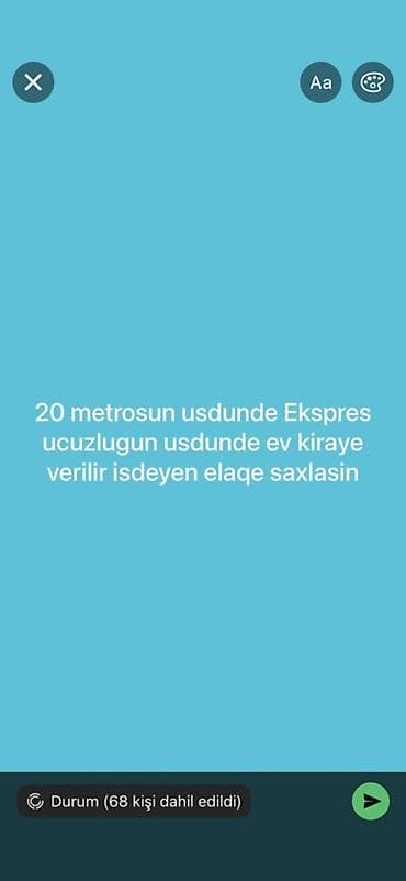 Kirayə mənzil – 20 Yanvar metrosunun üstündə, “Ekspres Ucuzluq”