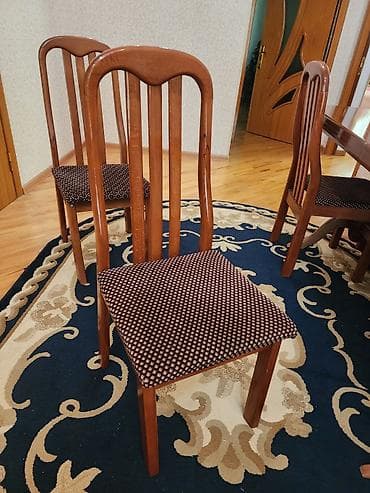 dəst mebel: Masa desti stul 6 eded Stol ozu iste umumi 12 neferlikdir.Uz 2.20 — 4