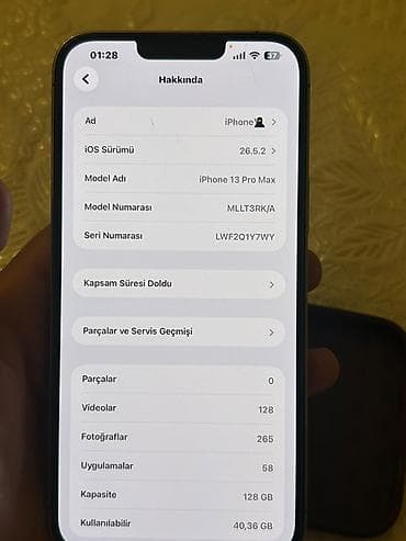 işlənmiş iphone 13: IPhone 13 Pro Max, 128 GB, Gümüşü, Qırıq — 4