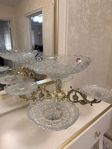 Кухонные принадлежности: Klassik üslubda çoxsəviyyəli meyvə və şirniyyat qabı - Material: ağır — 5