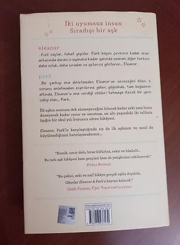 Велосипеды: Eleanor & Park – Rainbow Rowell. TƏCİLİ SATILIR Nəşriyyat: Pegasus — 2