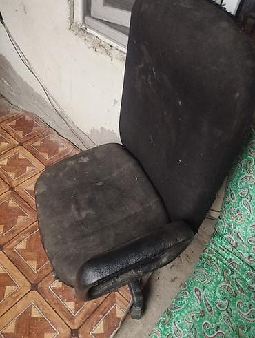 kreslo ber ber: Ofis kreslosu - Rəng: qara - Material: parça oturacaq və bel hissəsi — 1