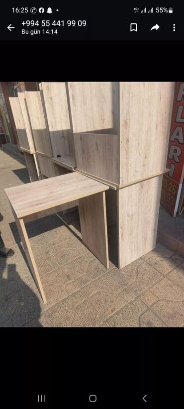 uşaq ucun yazı masası: Parta tek neferlik 50/60 sm 28 azn Parta iki neferlik 100/50 sm — 8