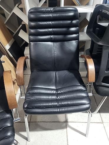 Ofis mebeli: İşlənmiş, Təkərsiz, Qolları tənzimlənmir, Süni dəri — 6