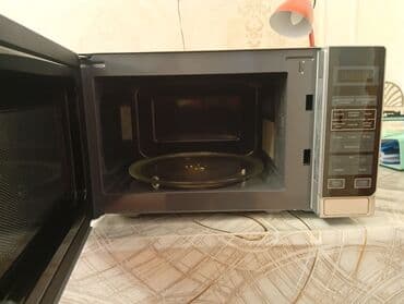 mikravalnovka qiyməti: Mikrodalğalı soba Sharp, Ayrıca dayanan, Mikrodalğalar ilə, rəng - Gümüşü, İşlənmiş — 2