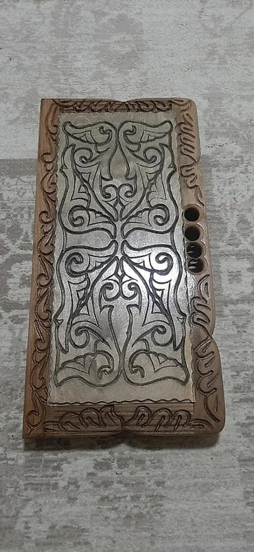 kamp çadiri: Nərd dəsti – əl işi, ağac oyma - Material: bərk ağac, lakla — 3