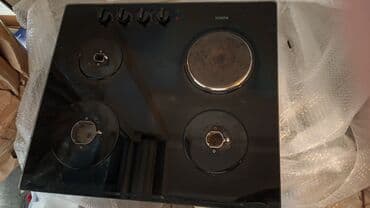 газовые плиты: Плита Bosch, Комбинированная, Встраиваемая, 4 конфорки, Б/у — 1