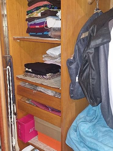 şəkill: 3 qapılı, Siyirməli, Qəhvəyi, Taxta, Açılan, Düz dolab — 2