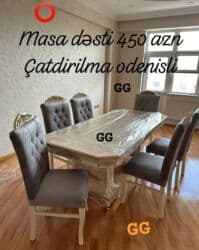 Masalar: Qonaq otağı üçün, Yeni, 6 stul — 1