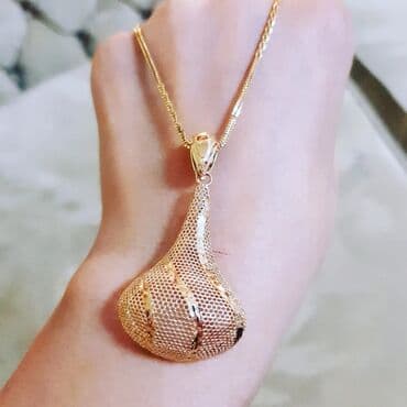 золотые комплекты с бриллиантами в баку: В комплекте: Цепочка, Кулон, Желтое золото, 750 проба — 1