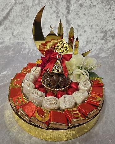 tulpan gul: Hədiyyə səbəti, rəng - Qızılı — 4