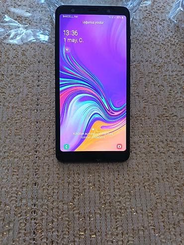 samsung a7 2016 ekran: Samsung Galaxy A7 2018, 64 GB, rəng - Qara, İki sim kartlı — 3