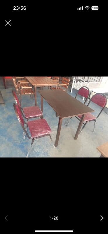 mətbəx stol: Mətbəx üçün, Yeni, Açılmayan, Kvadrat masa, 4 stul — 9