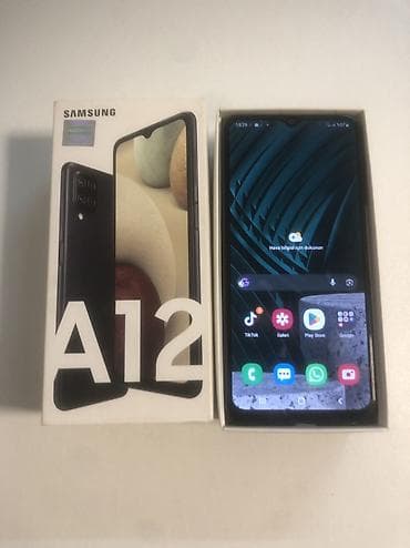 hp printer adapter: Samsung Galaxy A12, 32 GB, rəng - Qara, Barmaq izi, İki sim kartlı, Sənədlərlə — 3
